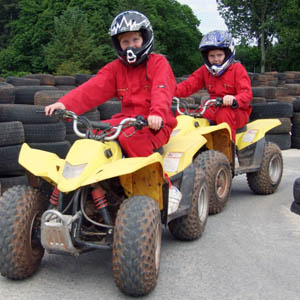 Photograph of Child riding a quad bike around our track